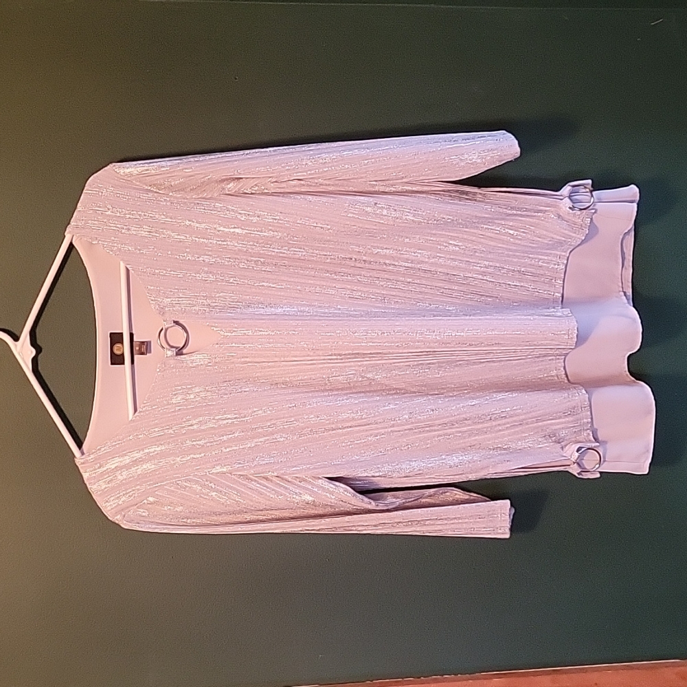 Dress shirt size M silver